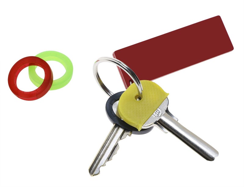 Mini Skater Silicone Key Cap Key Tag Cover Ring Multicolor Rubber Key Identifier For House Home Key Organization Identify, 2 Different Style, 18PCS - Image 5